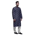 thumbnail image 2 of Atasi Designer Kurta Pajama For Men Printed Straight Kurta Set Summer Clothing, 2 of 5