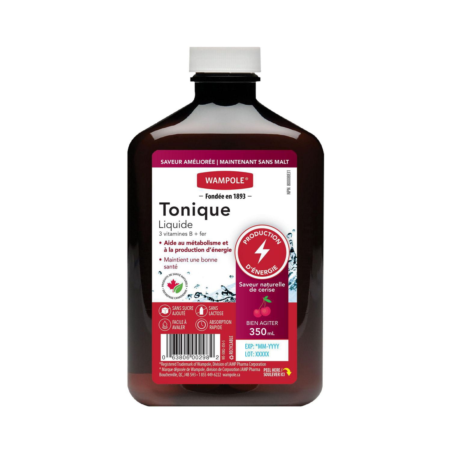 Wampole Tonic Liquid Vitamin Supplement 350ml