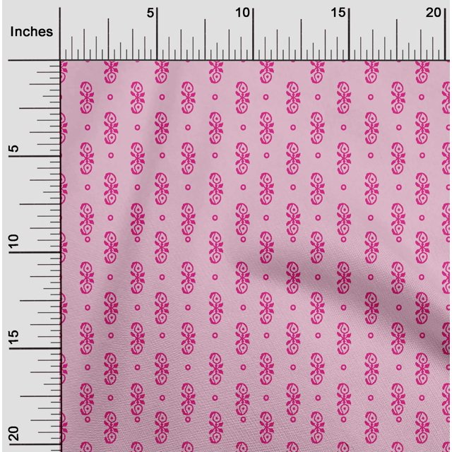 oneOone Cotton Silk Fabric Circle|Leaves & Paisley Block Print Sewing Fabric BTY 42 Inch Wide