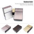 thumbnail image 3 of Cigarette Dispenser Storage Box Flip Cigarette Case 20 Loaded High Capacity Cigarette Case Random Color, 3 of 8