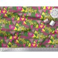 thumbnail image 3 of Soimoi Green Cotton Cambric Fabric Text,Heart & Triangle Geometric Decor Fabric Printed Yard 42 Inch Wide, 3 of 3