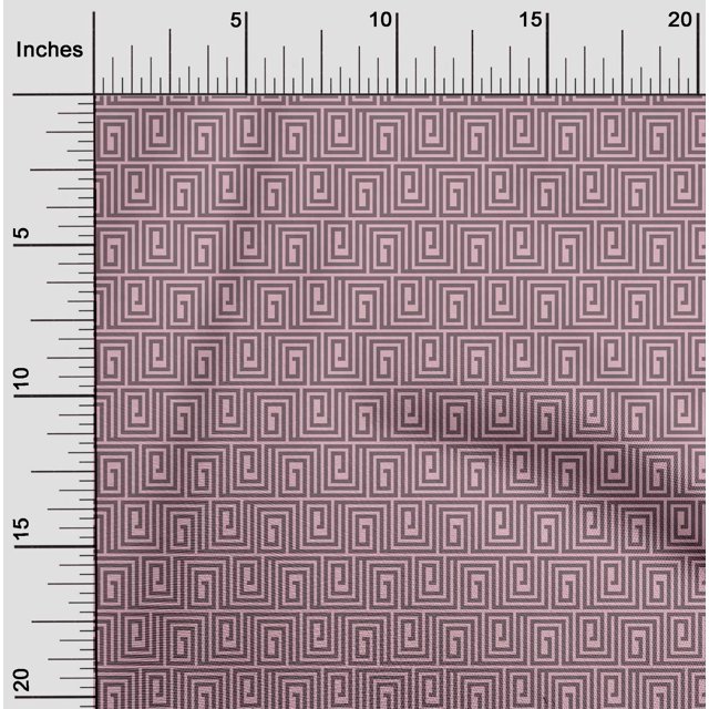 oneOone Cotton Flex Fabric Greek Key Geometric Print Fabric By Yard 40 Inches