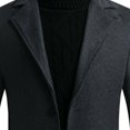 thumbnail image 5 of EGNMCR Jackets for Men Fall/winter New Style Plus Cotton Solid Color Woolen Lapel Men's Overcoat Jacket, 5 of 5
