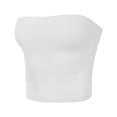 thumbnail image 4 of DPTALR Women's Solid Color Summer Casual Top Tube Top Strapless Blouse, 4 of 4