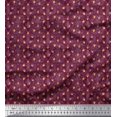 thumbnail image 1 of Soimoi Purple Modal Satin Fabric Oaknut Fruits Decor Fabric Printed Yard 42 Inch Wide, 1 of 3