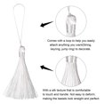 thumbnail image 3 of Unique Bargains 6.5' Silky Bookmark Tassels with Loop for DIY Craft Accessory, 8Pack White, 3 of 5