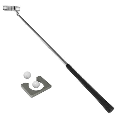 Yeacher Putting Set with Putter 2 Balls Putting Cup for Travel Indoor Putting Practice Portable Putter Kit Fits for Right Handed