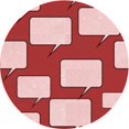 thumbnail image 1 of Ahgly Company Machine Washable Indoor Round Transitional Red Area Rugs, 7' Round, 1 of 7