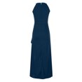 thumbnail image 4 of zanvin Robes d'Invitée de Mariage pour Femmes, Mode Femmes Été Décontracté Couleur Unie Col Rond Sans Manches Robe Robe de Soirée, 4 of 4