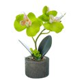 thumbnail image 1 of facefd Artificial Orchid Flower & Pot Simulation Potted Flower Home Office Table artificial Floral Decor, JH1735, Green, 1 of 4