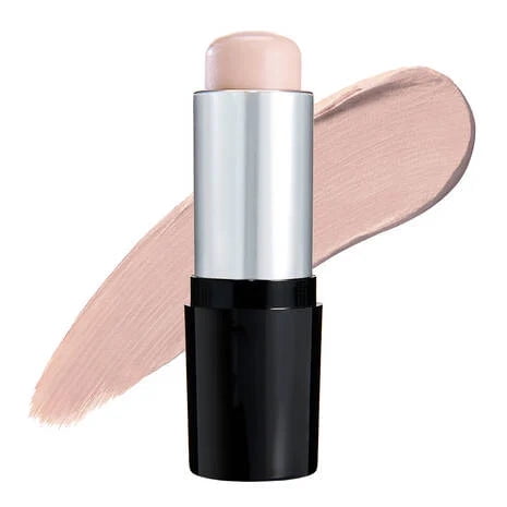 Dermablend Quick-Fix Body Makeup Full Coverage Foundation Stick, shade 10C, in a sleek black and silver tube. The creamy formula is shown with a swatch, highlighting its water-resistant, high-pigment coverage for imperfections, tattoos, and scars. This body concealer is ideal for buildable coverage, contouring, and midday touch-ups.