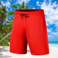 thumbnail image 1 of Sentmoon Mens Shorts Athletic High Waist Loose 2025 Summer Beach Shorts Drawstring Solid Color Quick Dry Running Shorts with Pockets Comfy for Sports Wear Red XXL, 1 of 5