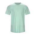 thumbnail image 2 of Hiiyo T-Shirt Uni pour Homme à Manches Courtes, Col Rond, T-Shirt d'Été pour Tous les Jours, 2 of 7