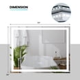 thumbnail image 3 of Gymax 36'' x 28'' LED Bathroom Mirror Wall Mounted Round Mirror w/ 3-Color Dimmable Lights, 3 of 10