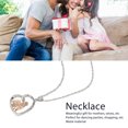 thumbnail image 4 of Heart Shaped Pendant Necklace, Metal Fashionable Polished Shiny Rhinestone Necklace Exquisite  for Party, 4 of 7