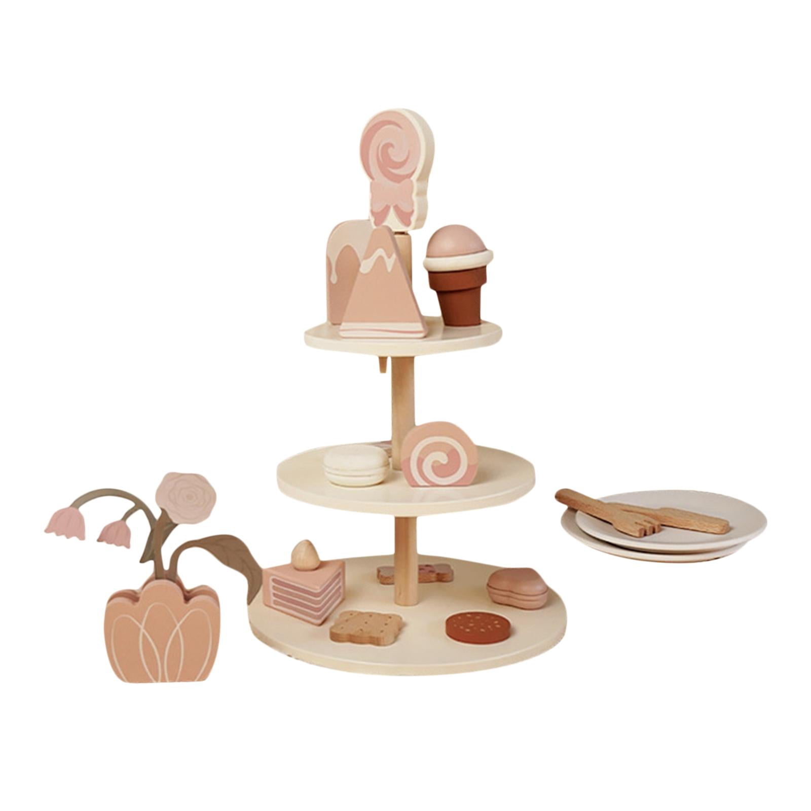 TISHITA Afternoon Tea Set Toy Mini Kitchen Pretend Play Role Play Little Girls Tea Party Ice cream set toy