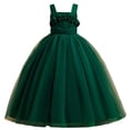 thumbnail image 3 of oqasdz Robe Fille Élégante Robe de Fête Fille Sans Manches Tutu avec Couches Fluides pour Grandes Enfants et Tout-Petits Tenue, 3 of 6