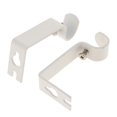 thumbnail image 1 of yuksok Ensemble de 2 Supports de Tringle à Rideaux Tringle à Rideaux Double Facile Sans Perçage Droit dans Blanc, 1 of 7