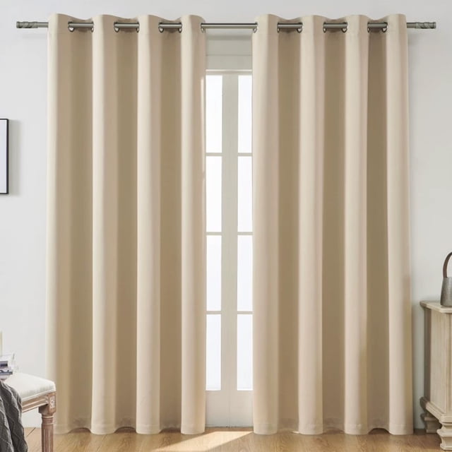 CQCYD Liquidation à Moins de 5 $ Panneau de Rideau Occultant, Paire de Panneaux de Rideau en polyester Kaki Mesurant 39 Pouces de Large par 78 Pouces de long. les Rideaux Comportent des Oeillets Métalliques pour une installation Facile et Sont Conçus pour Bloquer la Lumière du Soleil, Réduire le Bruit et Réguler la Température de la Pièce. Présentés dans une Pièce Lumineuse avec une Porte Blanche en Arrière-Plan, les Rideaux Ajoutent une Touche Élégante à la Déco de la Chambre.