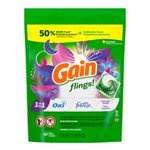 Gain Flings Laundry Detergent Pacs, Moonlight Breeze Scent, with Odour Defense, concentrated laundry soap pacs, 31 Count
