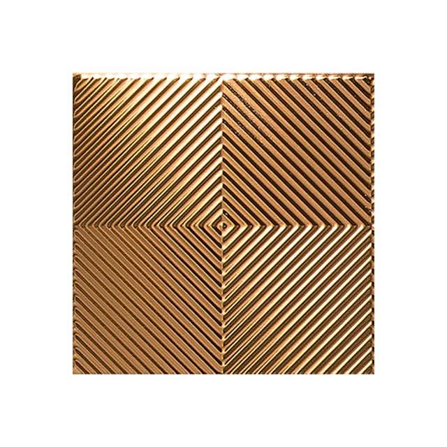 Fasade Quattro Polished Copper Wall Panel Sample 12" x 12"