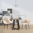 thumbnail image 1 of vidaXL Dining Chairs 2 pcs Cream Velvet, 1 of 5
