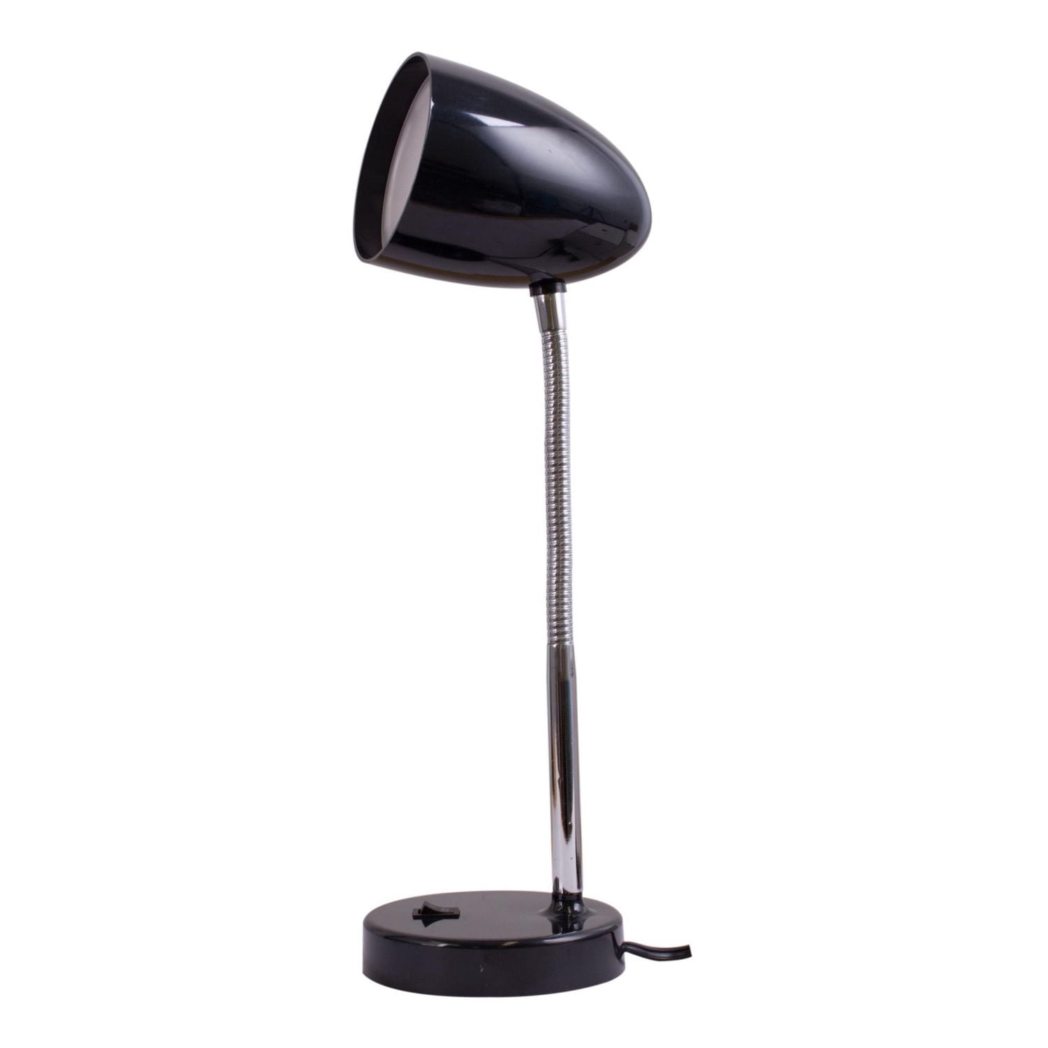 Lampe de bureau moderne à DEL Mainstays, plastique noir