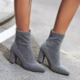 thumbnail image 2 of Womens Fashion Leopard Print Pullover Boots Socks Boots Ankle Boots, 2 of 9