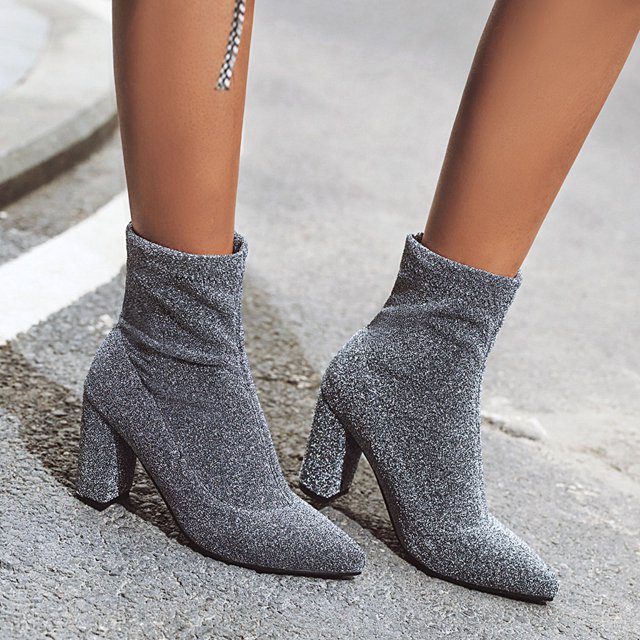 EGNMCR Bottes Mi-Mollet à Talons Hauts pour Femmes, Bottes à Imprimé Léopard, Bottines, Chaussures pour Femmes