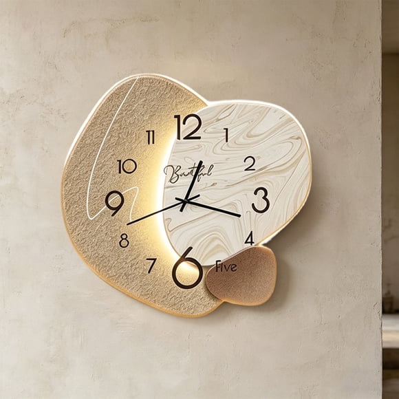 EGNMCR Décoration pour la Maison, Décoration de Pièce Horloge Murale Moderne Horloge à Quartz à la Mode pour Salon Salle à Manger Montre Suspendue Décorative Décoration de la Maison Silencieuse Horloge Murale à Quartz Sans Tic-Tac Horloge Murale