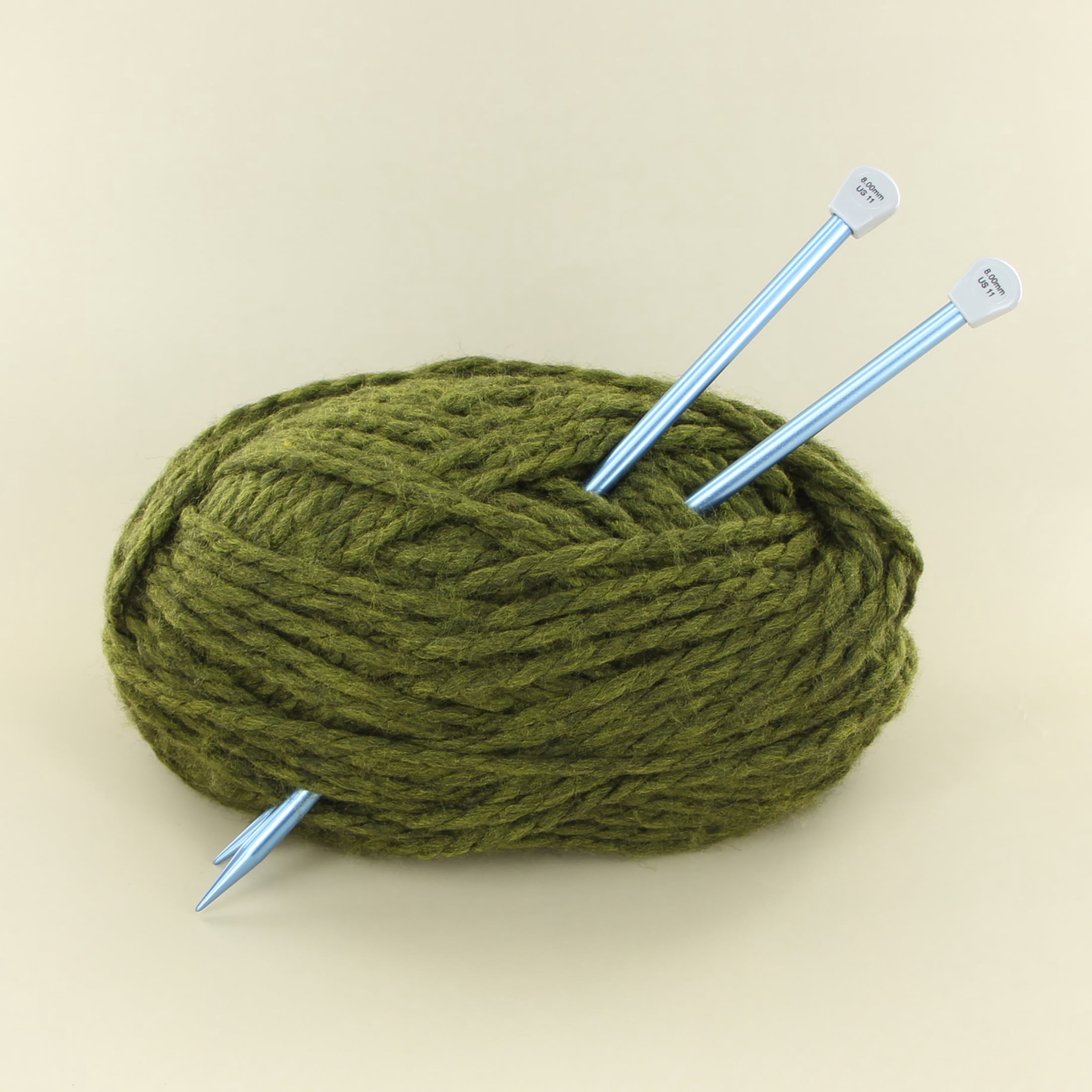 LOVE KNITTING Aiguilles à tricoter droites en aluminium, 30 cm (12 po), 3 mm (US 2)