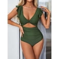 thumbnail image 5 of Charmo Maillot une Pièce à Volants pour Femmes, Échancré, Dos Nu, Monokini, 5 of 5