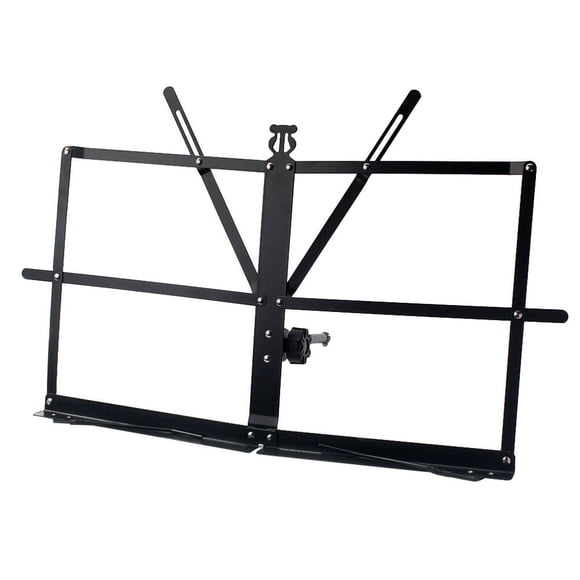 CUITING Folding Tabletop Music Stand Metal Sheet Music Holder Foldable for Guitar Piano Violin Guitar Parts Accessories (Black)