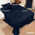 thumbnail image 2 of King Bed Sheet Set Piece Bedding Soft Brushed Microfiber Fabric Shrinkage & Fade Easy Care (), 2 of 7