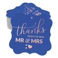 thumbnail image 1 of Inkdotpot Real Rose Gold Foil Bracket Shape Paper Hang Tags Thanks From The New Wedding Favor Tags Pack Of 100, 1 of 7