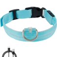 thumbnail image 2 of LED Colliers Lumineux Chien Super Lumineux Collier USB Rechargeable et Imperméable Chien Collier avec 3 Modes d'Éclairage Réglable Chien Sécurité Collier de Nuit pour les Petits Chiens de Taille Moyenne, 2 of 10