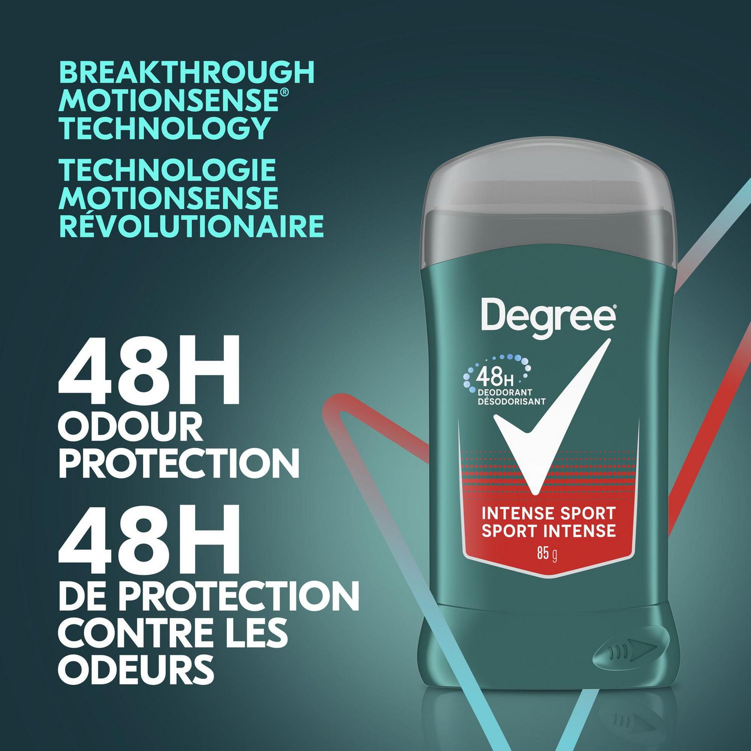 Désodorisant en bâton Degree Men Intense Sport Protection contre les odeurs pendant 48 heures pour hommes