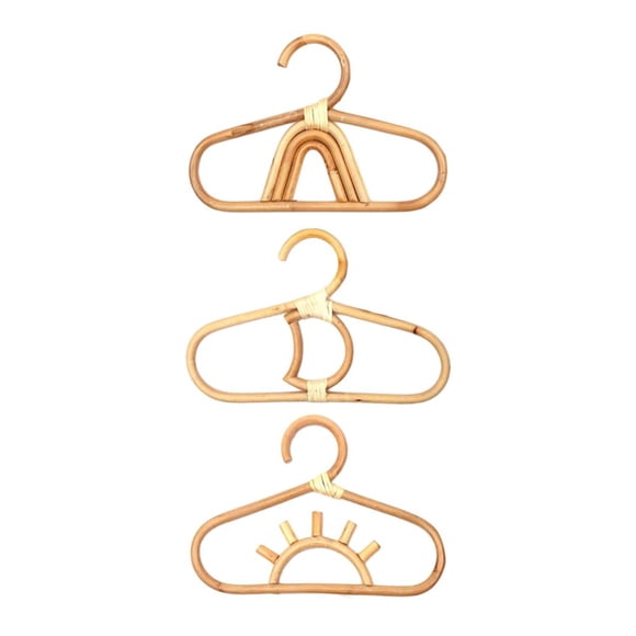 3 Pieces Kids Clothes Hanger Smooth Bamboo Hanger Children Toddler