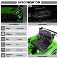 thumbnail image 3 of Licensed Mercedes-AMG GT3 24V Kids Ride-On Racing Car with Premium Leather Seat, High-Speed Performance 24V Power Wheels, Motorized Track Toy with Parent Remote, Green, 3 of 6