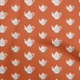 thumbnail image 1 of oneOone Rayon Orange Fabric Tea Kettle Craft Projects Decor Fabric Printed By The Yard 56 Inch Wide-HW, 1 of 4