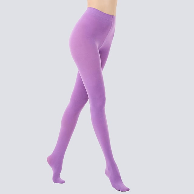 Women's Solid Color Soft Opaque Tights with Comfortable Stretch for Everyday Wear