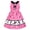 Note de Musique Rose, variante sur Robe Fille Rose Unicorn à Volants Jupe Gâteau Arc-en-Ciel 3 Ans