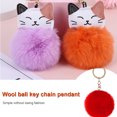 thumbnail image 1 of Fuzzy Ball Keychain Supple Comfortable Lovely Key Rings Adorable Practical Key Chains Women for Children Adults Elderly Students Red 7cm, 1 of 8