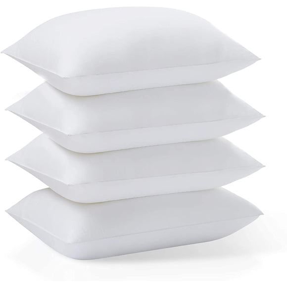 Acanva Basic Bed Pillow Soft Rest Cushion Stuffer for Sleeping King White 4 Count