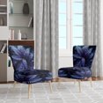 thumbnail image 2 of Designart « Blue Ferns Indigo Calm II » Fauteuil d'Appoint Rembourré à Fougères Bleues - Fauteuil Moderne pour Chambre, 2 of 7