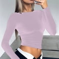 thumbnail image 2 of Baberdicy T-Shirts Courts à Manches Longues Y2K - T-Shirts Rétro Mode Urbaine 2025 (Tenues de Gym de Printemps, Chemises Décontractées pour Sorties) Rouge TP, 2 of 5