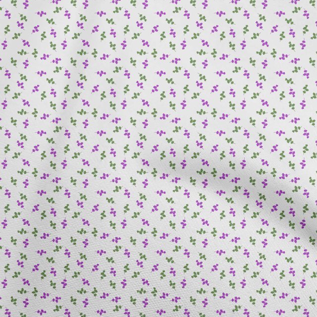 oneOone Viscose Chiffon Green & Purple Fabric Floral Sewing Craft Projects Fabric Prints By Yard 42 Inch Wide
