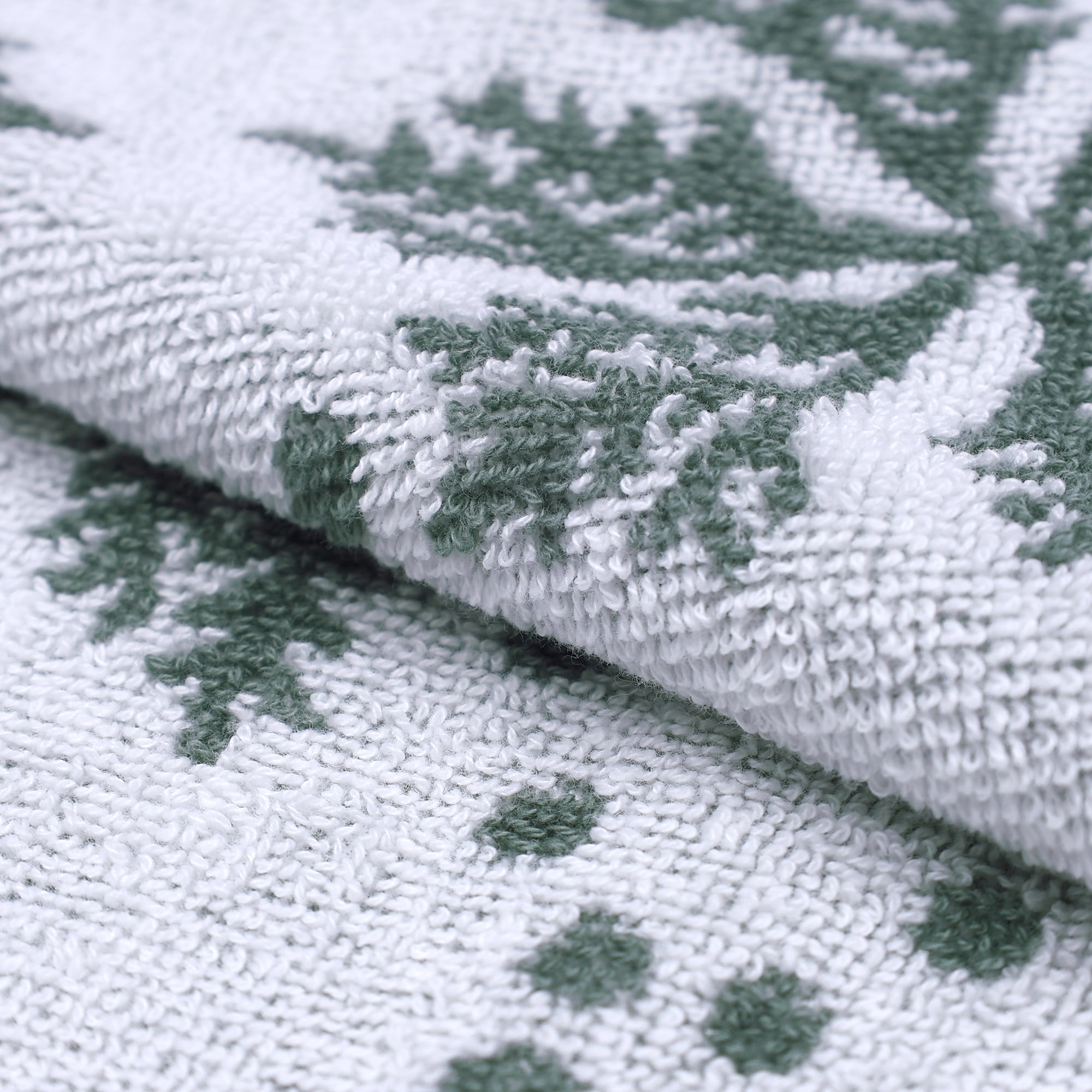 Holiday Time 100% Cotton Jacquard Hand Towels, Snowflake Pattern, 2-Piece Set, 16 x 26 in