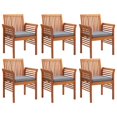 thumbnail image 1 of vidaXL 7 Piece Outdoor Dining Set with Cushions Solid Acacia Wood, 1 of 5