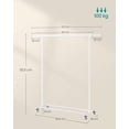 thumbnail image 4 of SONGMICS Clothes Rack with Wheels, Heavy-Duty Clothing Rackl, 220 lb Load Capacity, White, 4 of 5